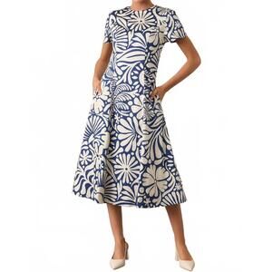 NEW PROSPERINA margot reversible midi dress in mod blossom print
